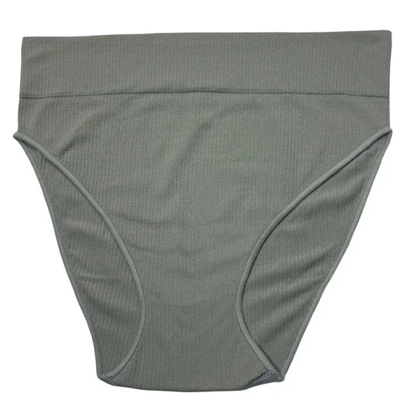 SKIMS Stretch Rib Brief Lot of 2 NEW Soot sea Haze L/XL - Picture 3 of 12